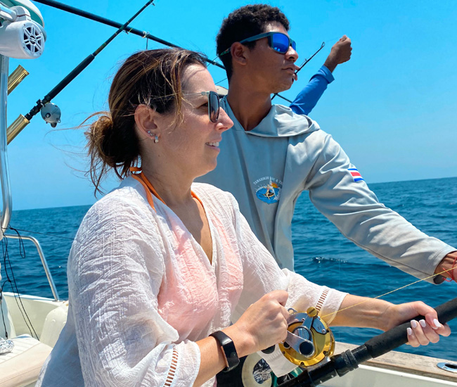 Blue runner boat tamarindo